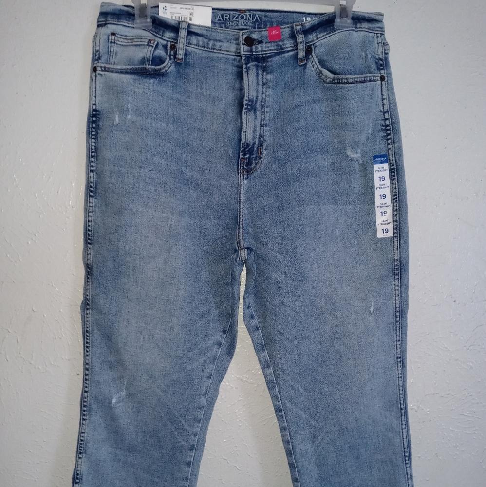 Slim Straight Jeans Plus Size 19